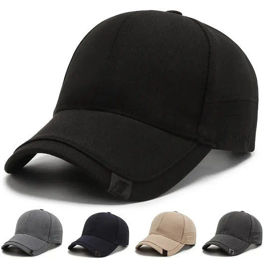 Men’s Korean Black Sunshade Baseball Cap – Casual & Versatile