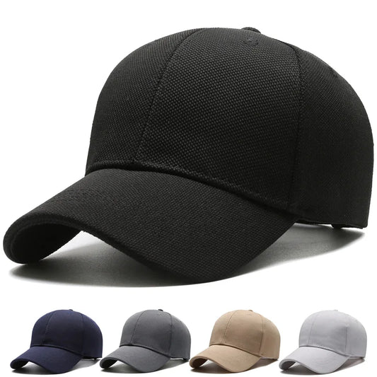 Unisex Minimalist Baseball Cap Large Size Breathable Casual Visor Hat