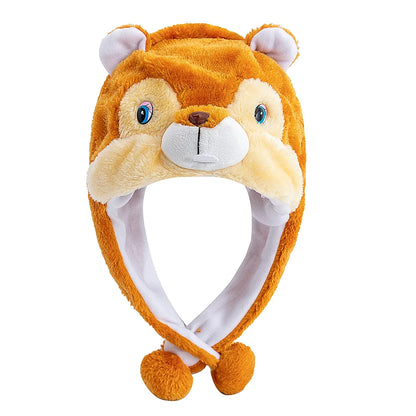 Hot Sale Unisex Funny Frog 3D Animal Style Decorative Hat Couple Cap For Man Women Plush Winter Lovely Fur Hat
