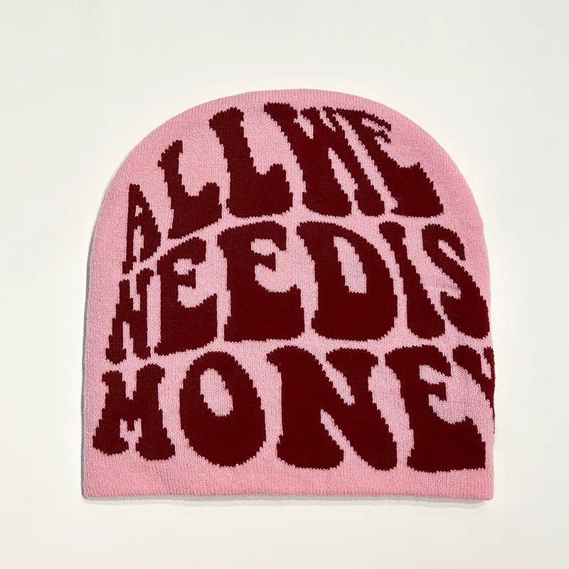 Fashion Printed Knitted Hat Women Men Couple Warm Y2K Beanies Bonnet Wool Skullies Hoods Lady Accessories Hip hop Gorra
