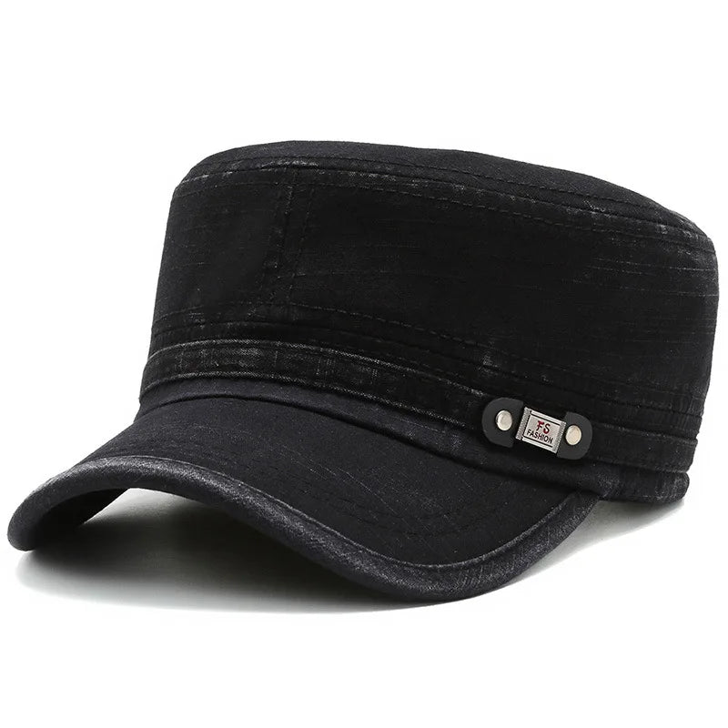 Unisex Flat Brim Baseball Cap Casual Hip Hop Sports Snapback Outdoor Sun Hat Washable Golf Cap