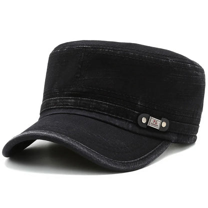 Unisex Flat Brim Baseball Cap Casual Hip Hop Sports Snapback Outdoor Sun Hat Washable Golf Cap