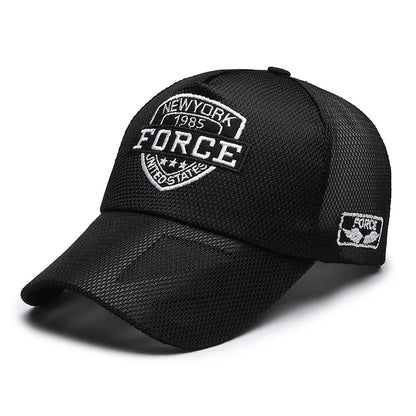 Breathable Mesh Baseball Cap, Unisex Sports Hat for Camping, Hiking, Picnic, Sun Protection,  Buckle Closure