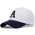 Unisex A Letter Side AR Embroidery Baseball Caps Spring And Autumn Outdoor Adjustable Casual Hats Sunscreen Hat