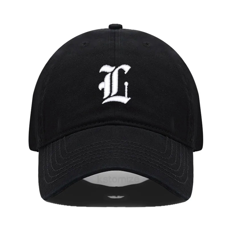 Old English Letter A-Z Embroider Baseball Cap For Men Womne High Quality Soft Cotton Fashion Team Sport Visors Snapback Caps
