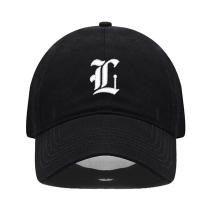 Old English Letter A-Z Embroider Baseball Cap For Men Womne High Quality Soft Cotton Fashion Team Sport Visors Snapback Caps