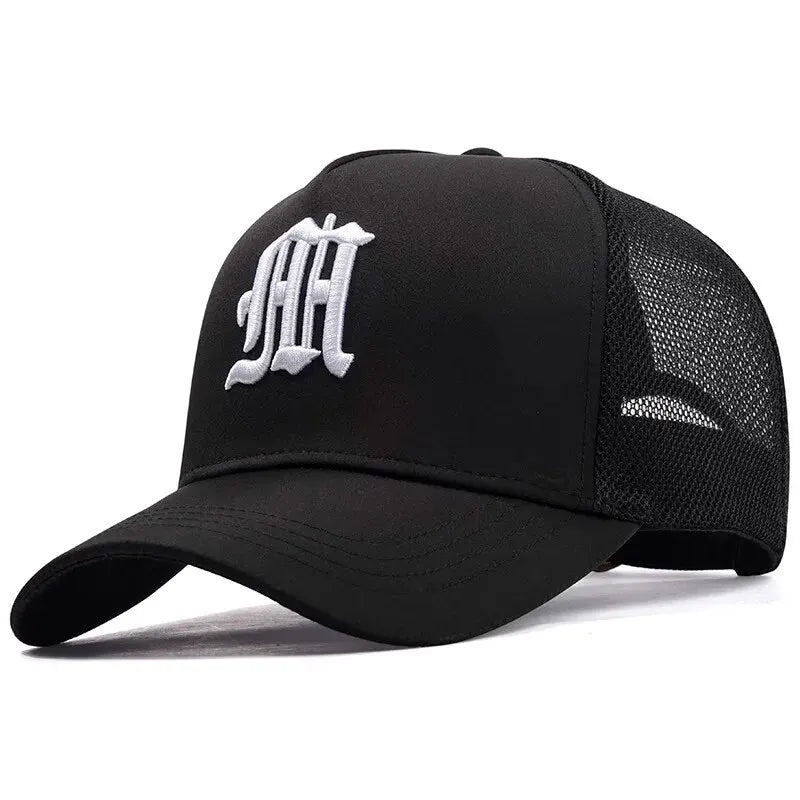 Men’s High Top Mesh Baseball Cap Breathable Summer Big Head Sun Protection Hat