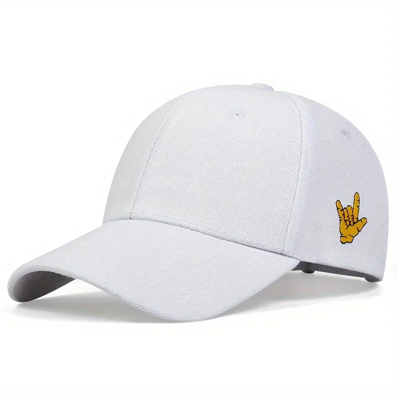 Unisex Side Finger Embroidery Baseball Caps Spring and Autumn Outdoor Adjustable Casual Hats Hip Hop Hat Sunscreen Hat