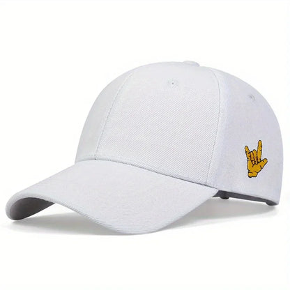 Unisex Side Finger Embroidery Baseball Caps Spring and Autumn Outdoor Adjustable Casual Hats Hip Hop Hat Sunscreen Hat