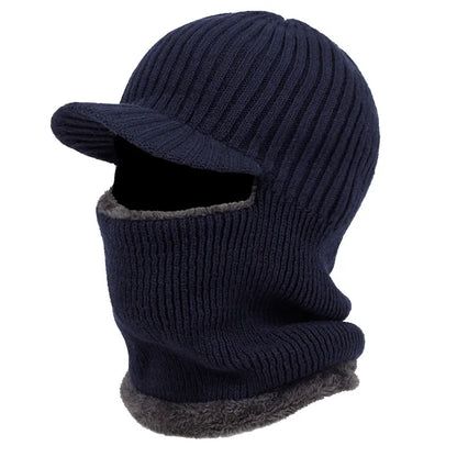 Winter men's and women's knitted hats with Ear Protection Thickened Breathable Polyester Hand Wash Only Outdoor Warm Riding Hat