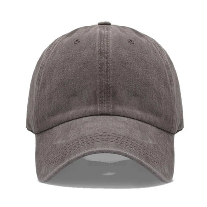 Custom Text Logo Embroidery Vintage Washed Cotton Baseball Cap Fashion Women Men Hat Sport Visors Snapback Cap Sun Hat