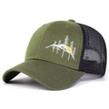 Unisex Mountain Tree Embroidery Baseball Net Caps Spring and Summer Outdoor Adjustable Casual Hats Hip Hop Hat Sunscreen Hat