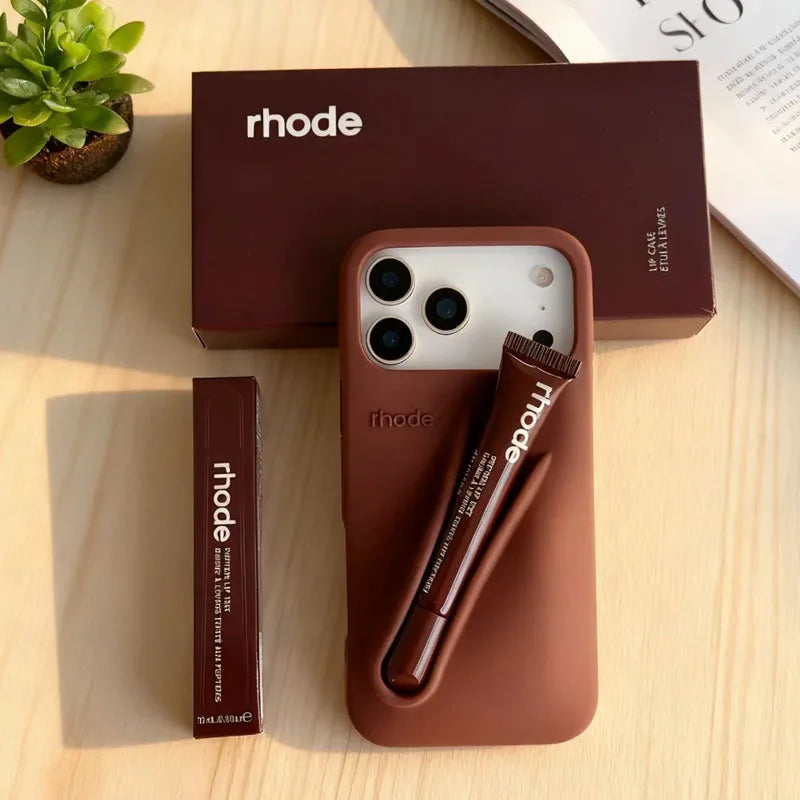 Phone Lipstick Case with Box & Lips – Rhode Silicone Cover