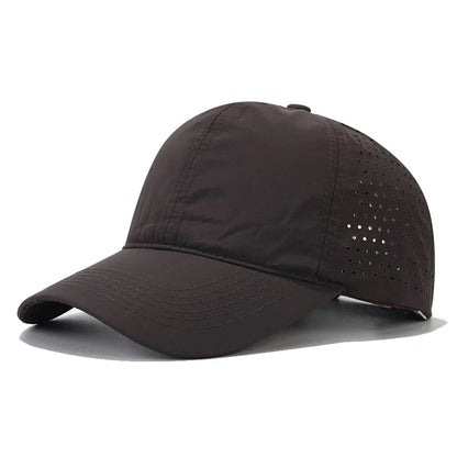 Unisex Mesh Quick-Dry Baseball Cap – Moisture-Wicking Breathable Adjustable Sun Visor Fishing Outdoor Hat