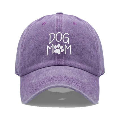 Dog Mom Embroidered Baseball Cap for Women Men Fashion Adjustable Soft Cotton Dad Hat Unisex Classic Golf Caps