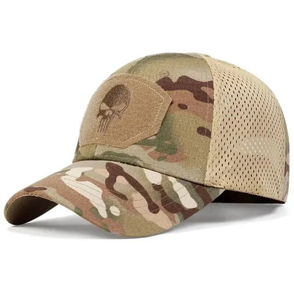 Camouflage Military Cap Breathable Mesh Outdoor Sports Sun Protection Peaked Hat