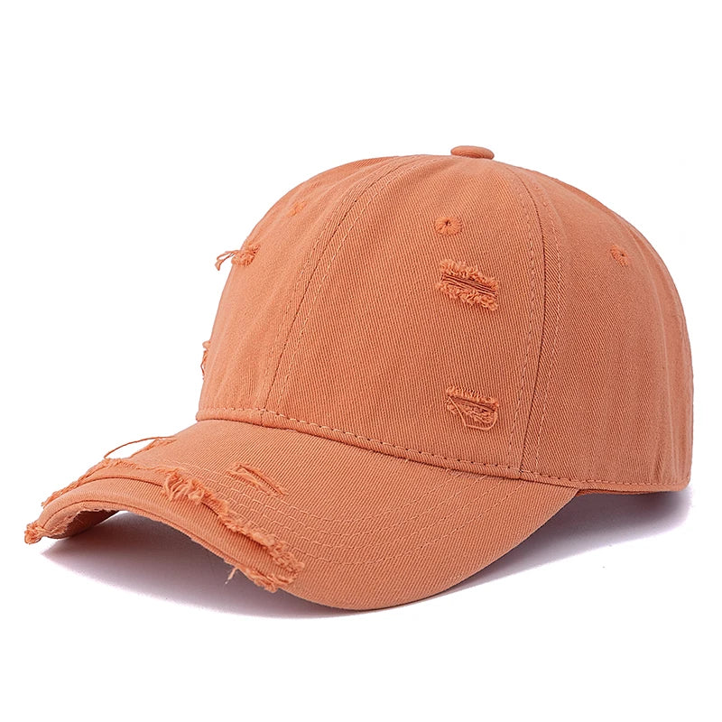 Hot Sale Washed Cotton Retro Distressed style Cap High Quality Baseball Cap Women Dopamine Cap Outdoor Hats