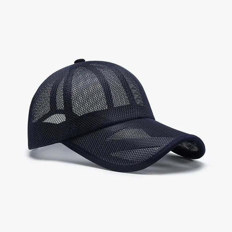 New Summer Breathable Mesh Baseball Cap Men's Hollow Brim Outdoor Sports Sun Protection Women's Sun Hat