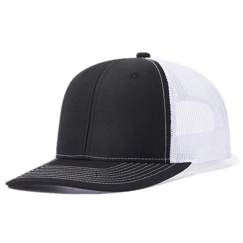 Hot Sale Unisex Cap Slight Curved Brim Style Trucker Hat  Men & Women Casual Outdoor Breathable Summer Cap