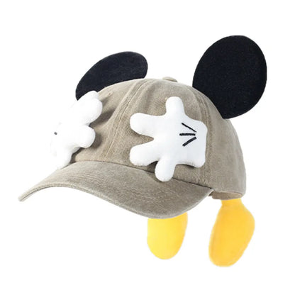 Cute Cartoon Mouse Ears Baseball Cap Girls Outdoor Fashion Duckbill Hat Y2K Hip Hop Sunscreen Sunshade Trendy Caps Women