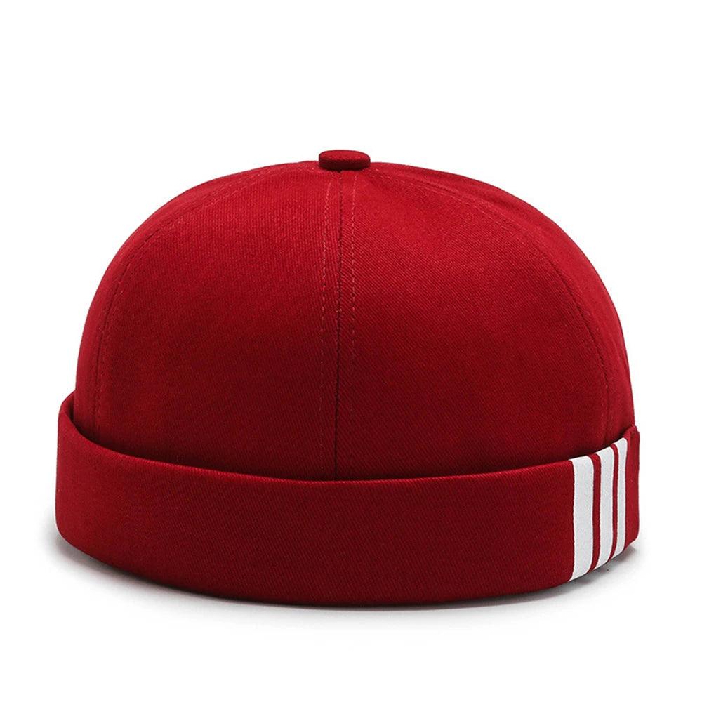 Unisex Cotton Brimless Docker Cap – Retro Skullcap Street Hip Hop Summer Hat