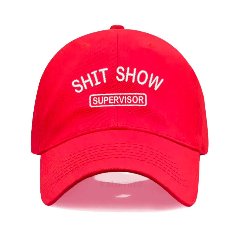 Men's Baseball Cap Women's Sport Golf Caps for Man Washed Cotton SHIT SHOW SUPERVISOR Embroidery Dad Hat Sun Hats Dropshipping