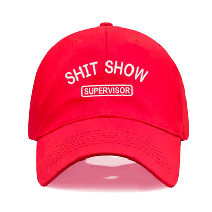 Men's Baseball Cap Women's Sport Golf Caps for Man Washed Cotton SHIT SHOW SUPERVISOR Embroidery Dad Hat Sun Hats Dropshipping