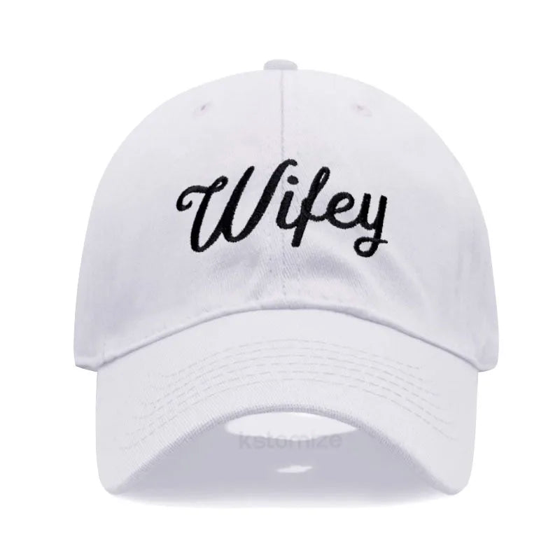 Embroidered Wifey & Hubby Hat Soft Cotton  Adjustable Couple Baseball Cap for Men & Women Wholesale and Dropshipping