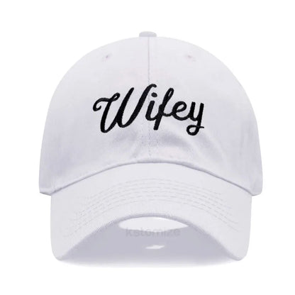 Embroidered Wifey & Hubby Hat Soft Cotton  Adjustable Couple Baseball Cap for Men & Women Wholesale and Dropshipping