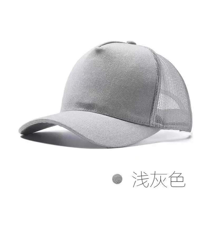 Mesh Cap Women Spring Summer Hats For Women Baseball Cap Cotton Solid Colored Wholesale Stock 6 Panel 5 Panel Breathable Cap