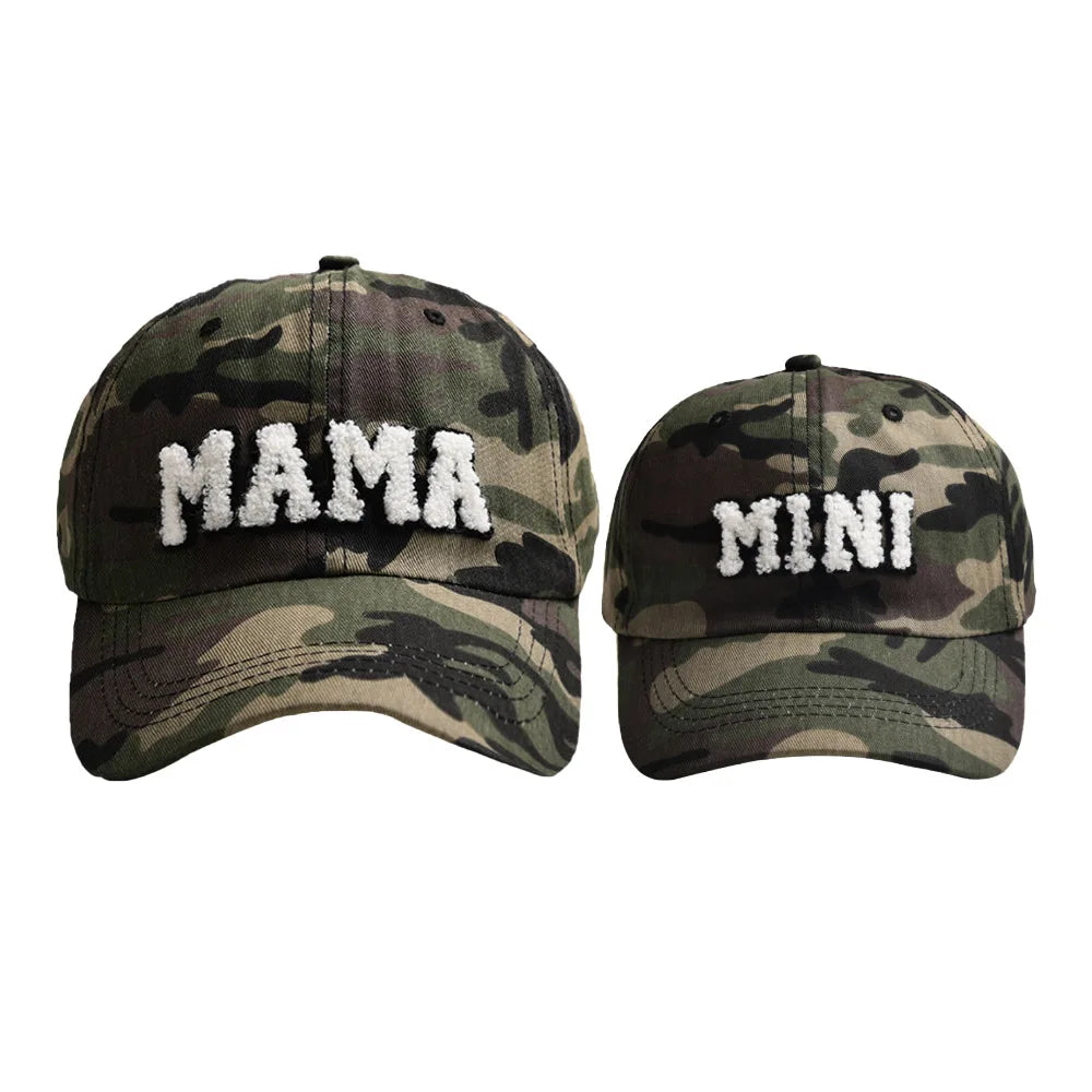 New Cool Mama Mini Women Children Kids Cap Sets Spring Summer Outdoor Lady Female Boy Girls Baseball Cap For Women