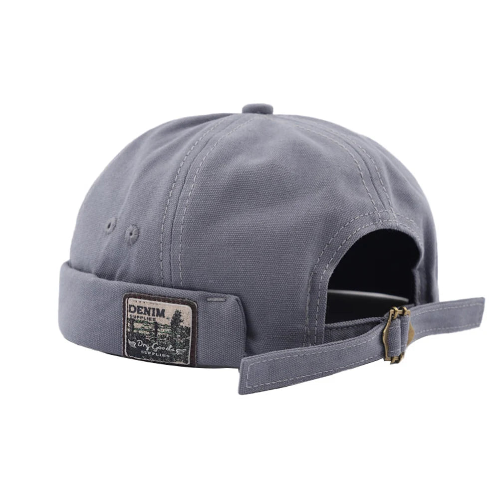 Unisex Cotton Brimless Docker Cap – Retro Skullcap Street Hip Hop Summer Hat