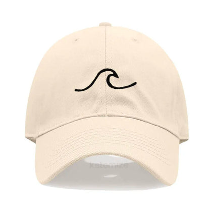 Men's Baseball Cap Women's Washed Cotton Waves Embroidery Embroidery Dad Hat Sport Golf Caps For Man Sun Hats Dropshipping