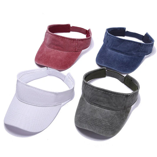 New Summer Visors Denim Baseball Cap Women Outdoor Empty Top Sport Sun Hat for Golf Hiking Tennis Running Male Sunscreen Cap