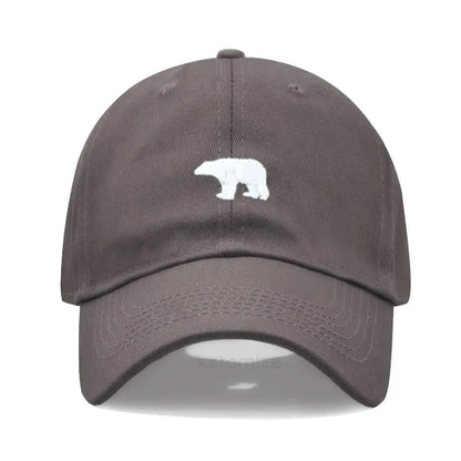 little Bear Embroidery Baseball Cap for Women Men Fashion Adjustable Soft Washed Cotton Dad Hat Unisex Classic Golf Caps