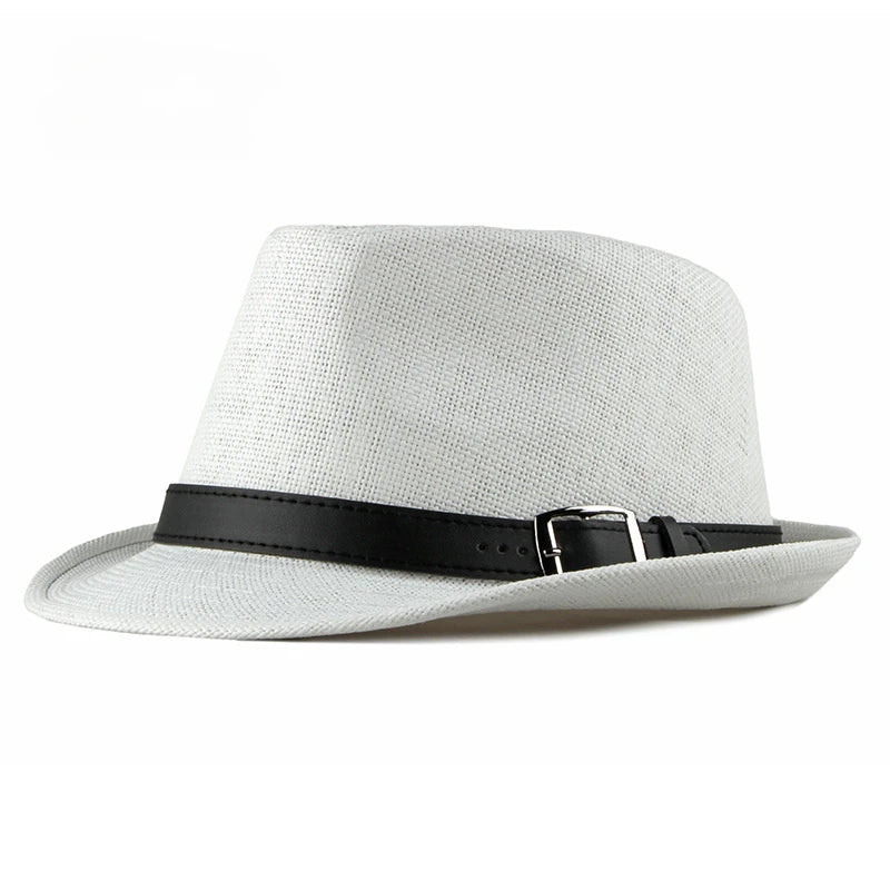 Summer Straw Hat Male Korean Fashion Hat Female Sun Visor British Retro Gentleman Jazz Hat