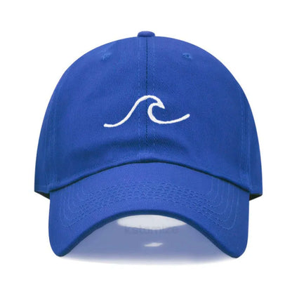 Men's Baseball Cap Women's Washed Cotton Waves Embroidery Embroidery Dad Hat Sport Golf Caps For Man Sun Hats Dropshipping