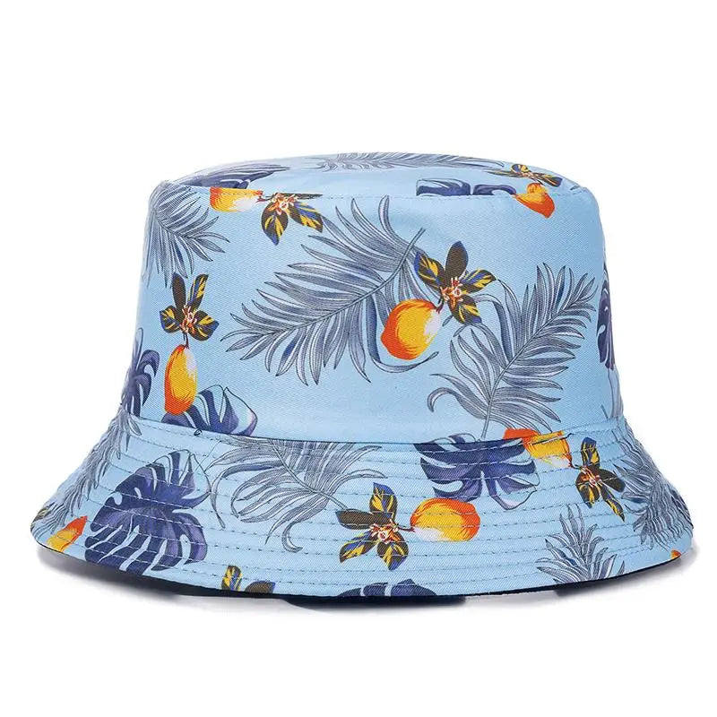 Unisex Bucket Cap Fruit Printing Hats Summer Double-sided Wear Man Women Cap Outdoor Sun Hat Classic Casual Panama Bucket Hat