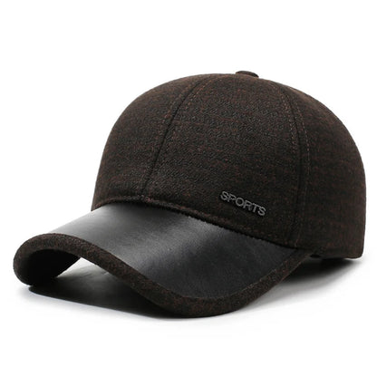 Unisex Winter Baseball Cap with Ear Flaps – Thick Windproof Dad Hat (Warm Ear Protection Outdoor Hat)