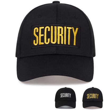 Unisex SECURITY Letter Embroidery Baseball Caps Spring And Autumn Outdoor Adjustable Casual Hats Sunscreen Hat