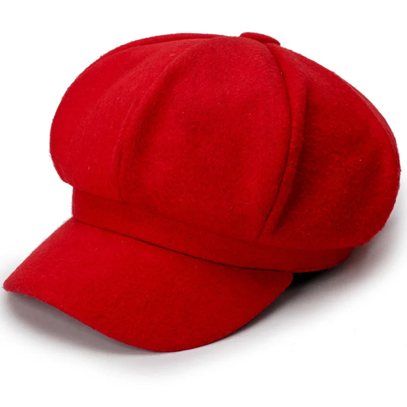 New Women Warm Solid Autumn Winter Berets Lady Outdoor Adjustable Girl Warm Casual Thick Cap Hat For Women