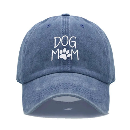 Dog Mom Embroidered Baseball Cap for Women Men Fashion Adjustable Soft Cotton Dad Hat Unisex Classic Golf Caps