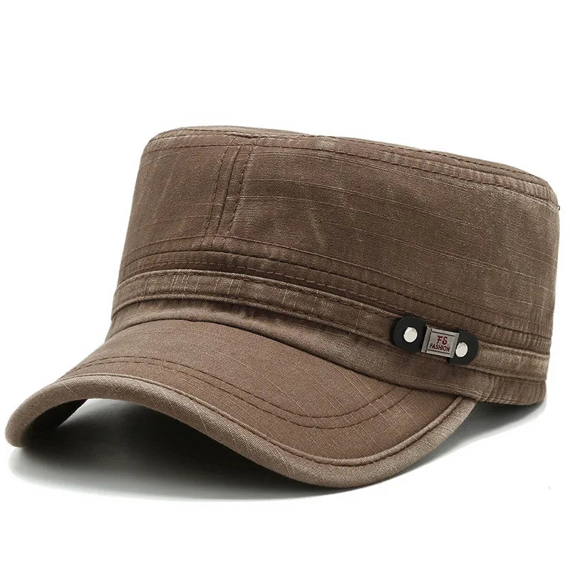 Unisex Flat Brim Baseball Cap Casual Hip Hop Sports Snapback Outdoor Sun Hat Washable Golf Cap