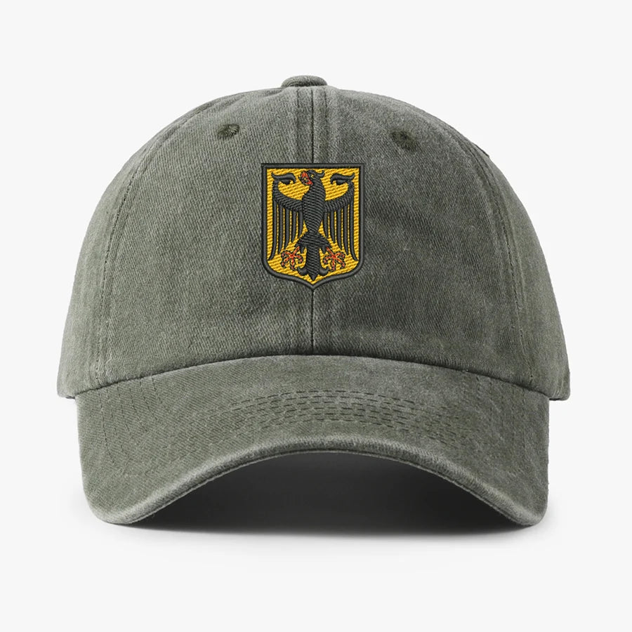 Deutschland Germany Coat Of Arms Shield Embroidery Vintage Men Baseball Caps Women soft cotton Washed soft Dad cap hats