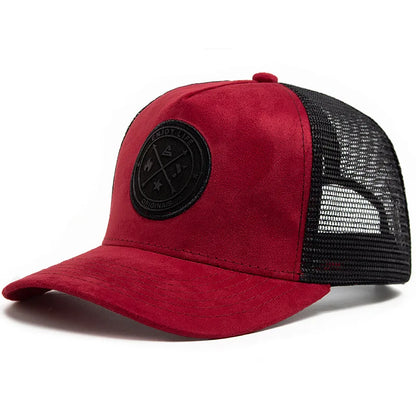 Spring Summer Suede 5 Panel Mesh Baseball Cap Big Head Unisex Trucker Hat Men And Women Sport Snapback Caps Leisure Gorros