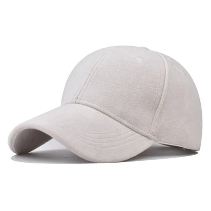 Fashion Unisex Suede Baseball Caps for Women Men Solid Color Casual Autumn Outdoor Sun Caps Winter Warm Adjustable Snapback Hats
