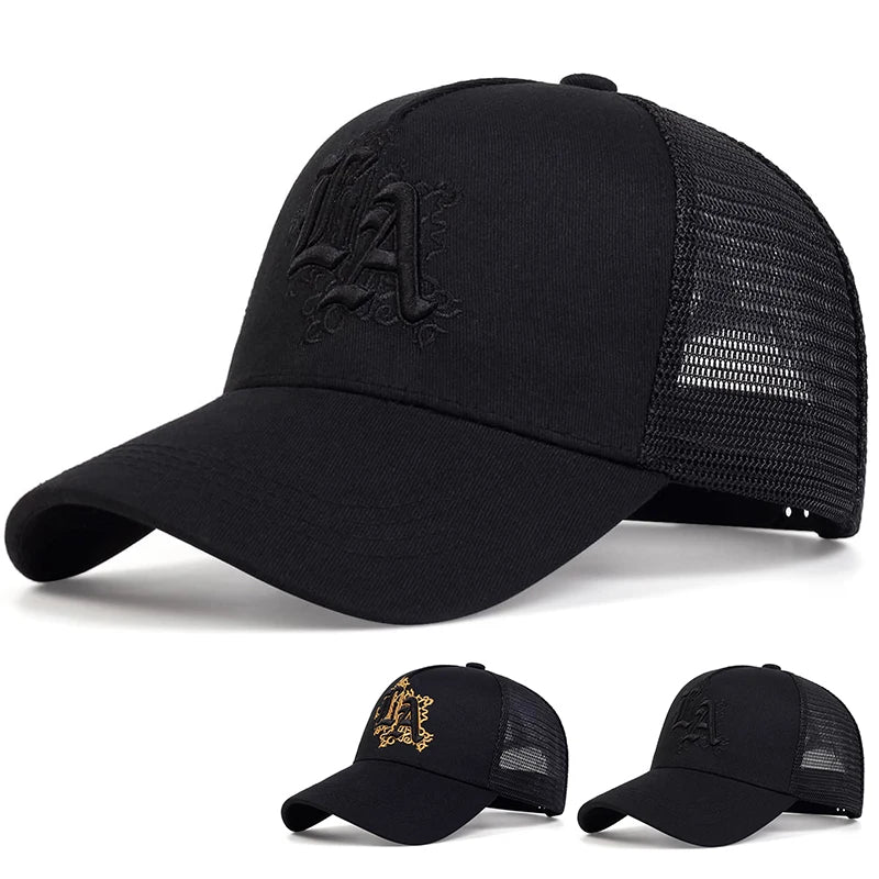 Unisex Letter Embroidery Baseball Net Caps Spring and Summer Outdoor Adjustable Casual Hats Sunscreen Hat