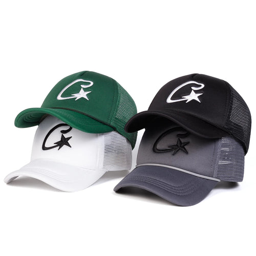 Unisex C Letter Pentagram Embroidery Baseball Net Caps Spring and Summer Outdoor Adjustable Casual Hats Sunscreen Hat